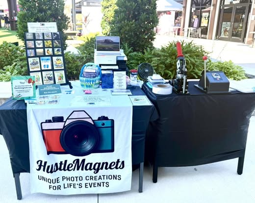 Magnet making display without a tent by Cindy