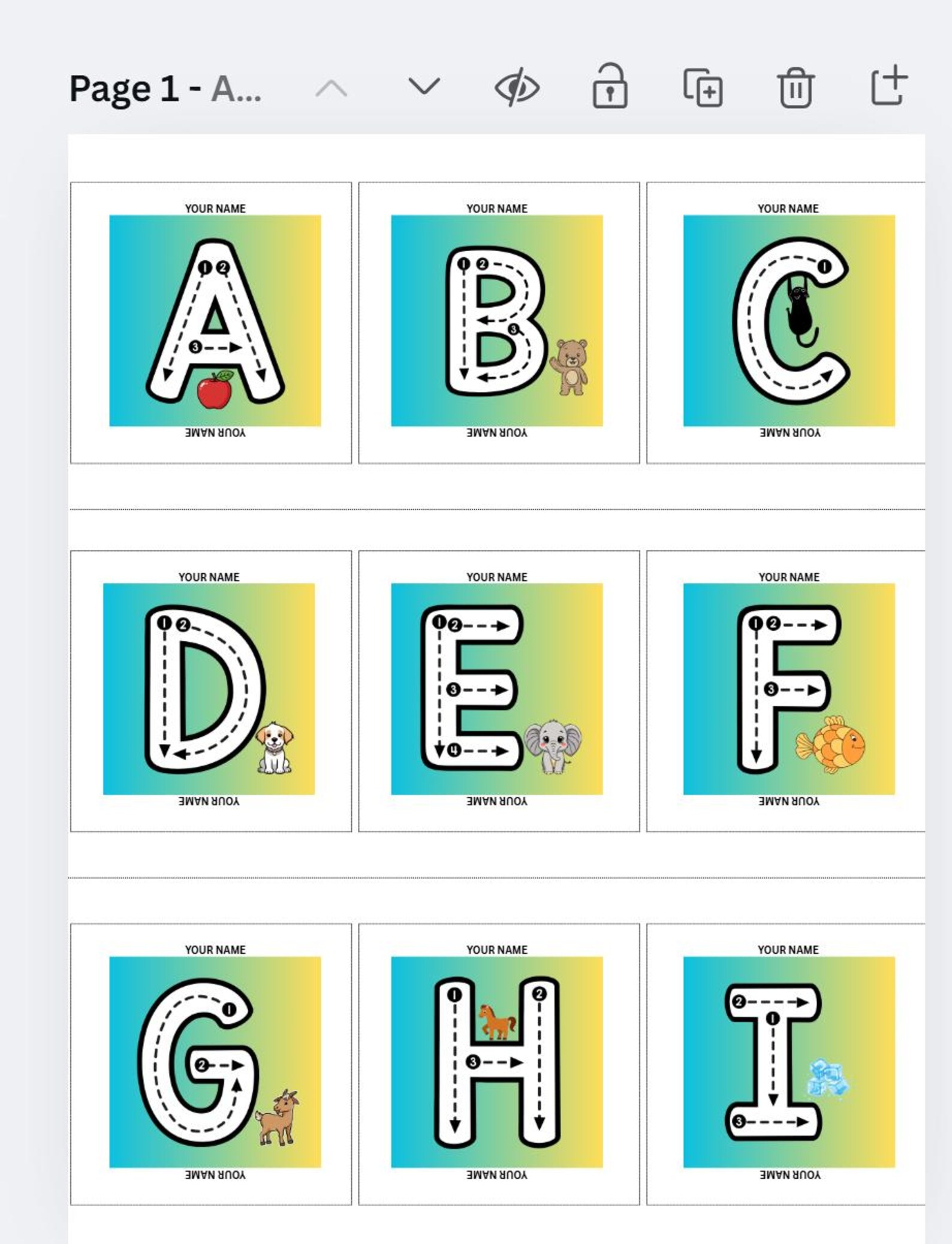 Templates for alphabet/numbers — 2