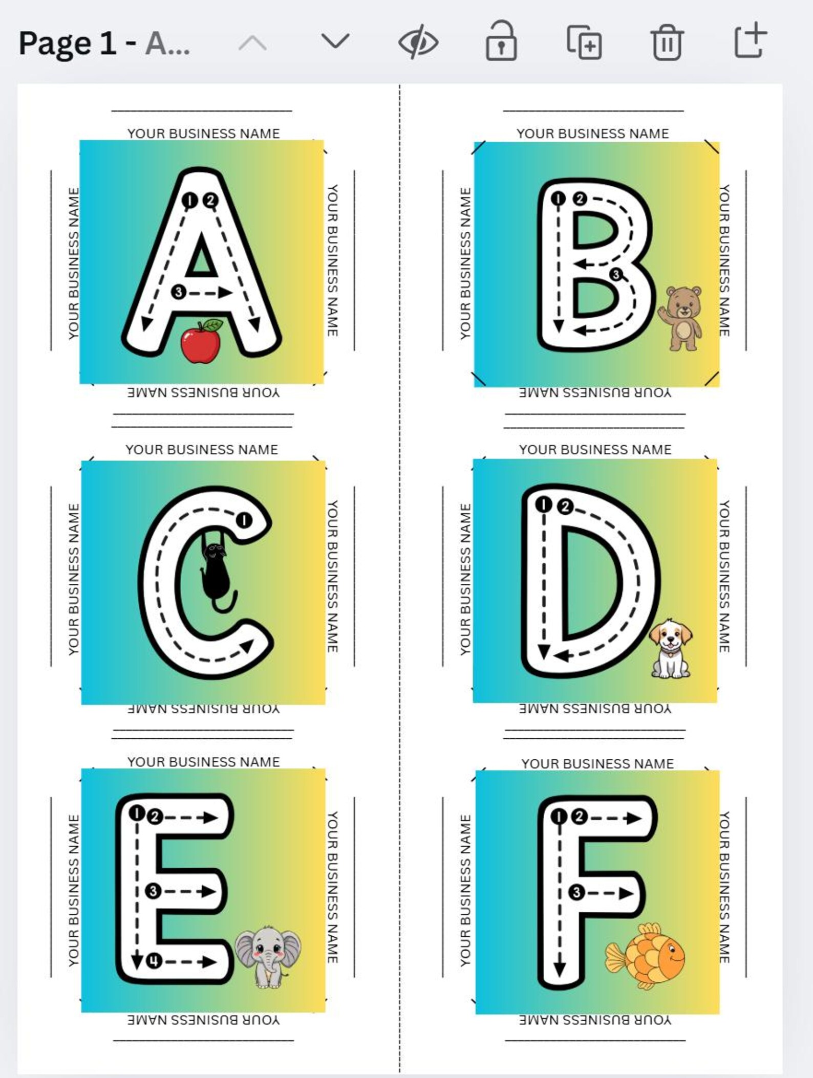 Templates for alphabet/numbers — 7