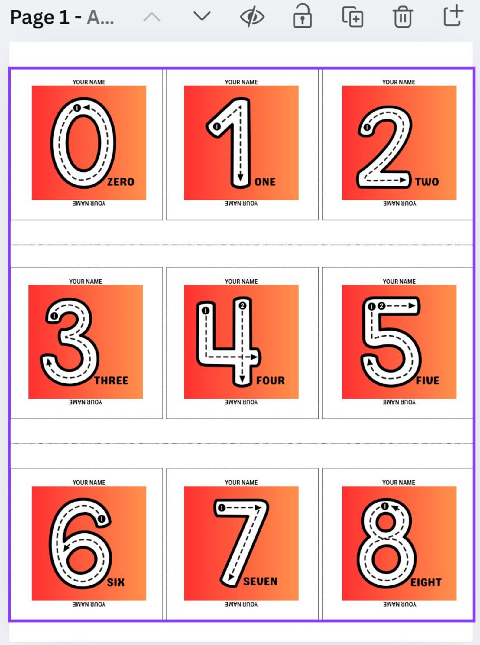 Templates for alphabet/numbers — 8